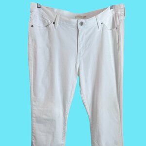 18W White Levis Classic Straight Jeans